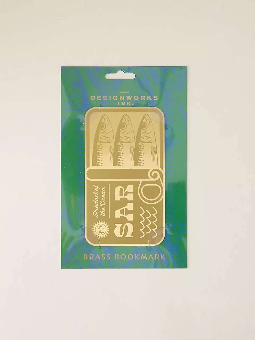 Designworks Ink Sardines Brass Bookmark